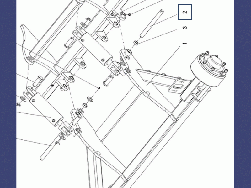 Ось крепления балки катков БДК 7,5