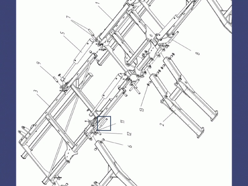 Ось крепления балки катков БДК 7,5