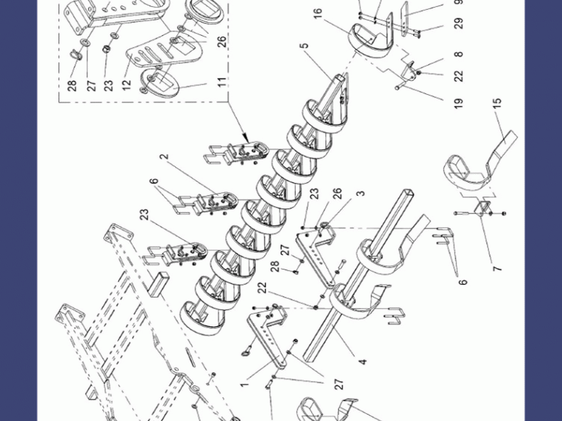 Стойка крепления чистика КГП