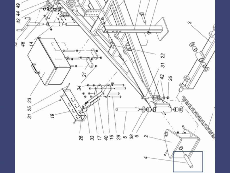 Горизонтальная ось сцепного устройства (КГП, КШП, БДК)