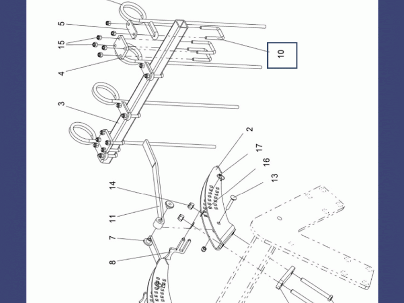 Скоба крепления загортача КГП, КШП, БДК, КШМ