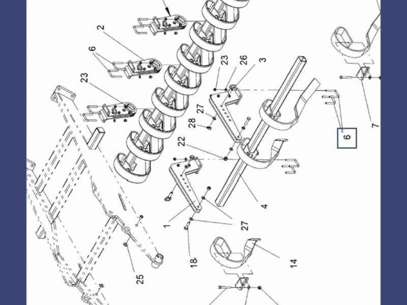 Стойка выравнивателя КГП, КГН (левая)