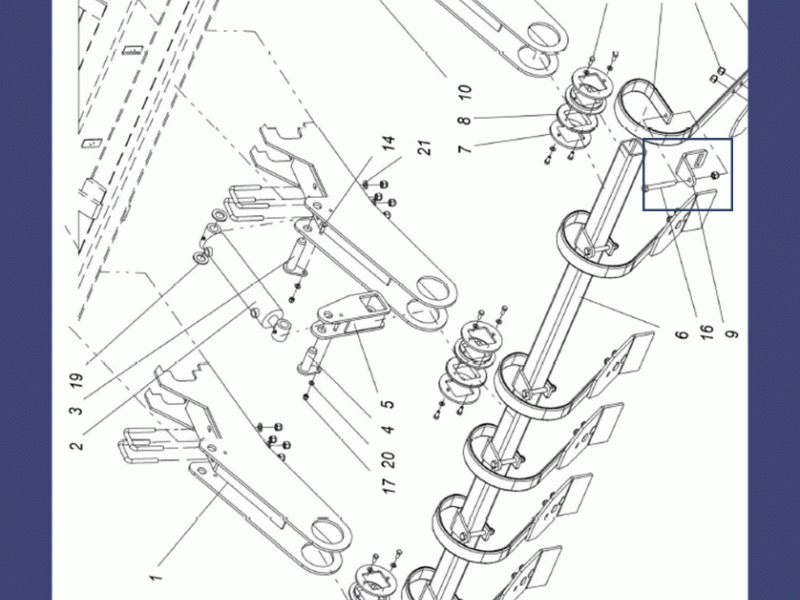 Скоба крепления стойки выравнивателя КШП, КШМ, АПМ