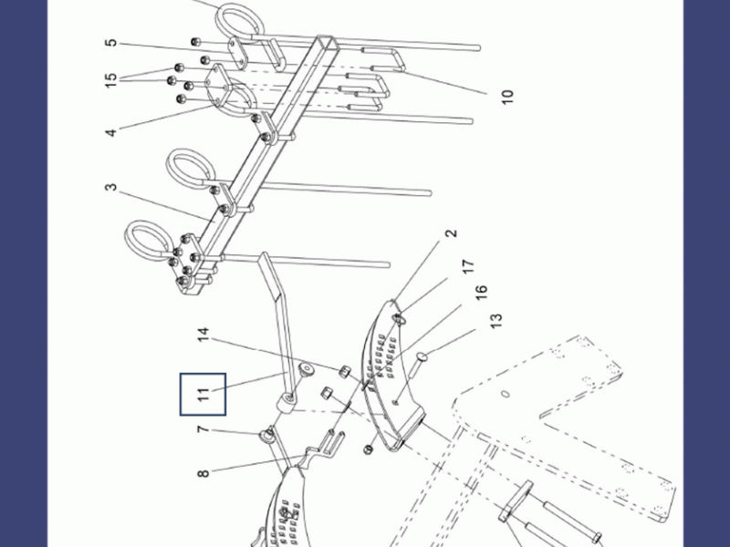 Рессора пружинная опоры балки крепления загортачей