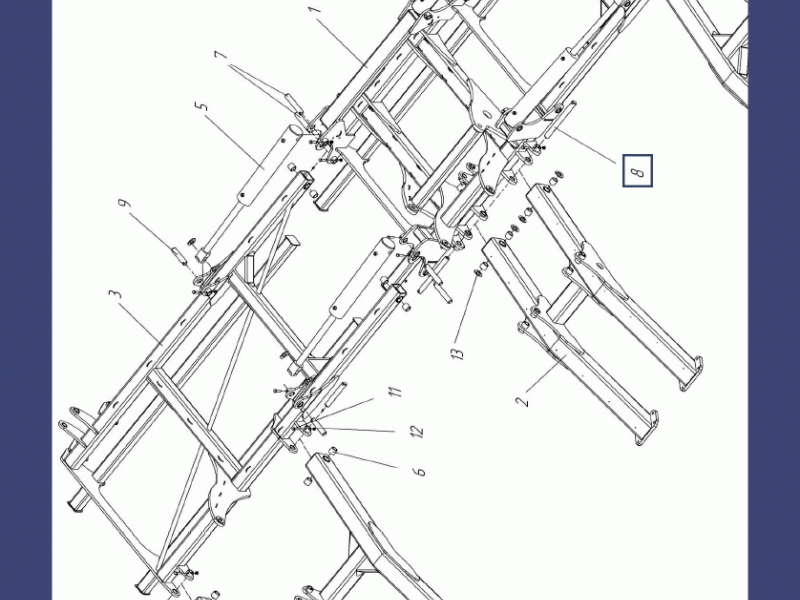 Ось крепления балки катков БДК 7,5